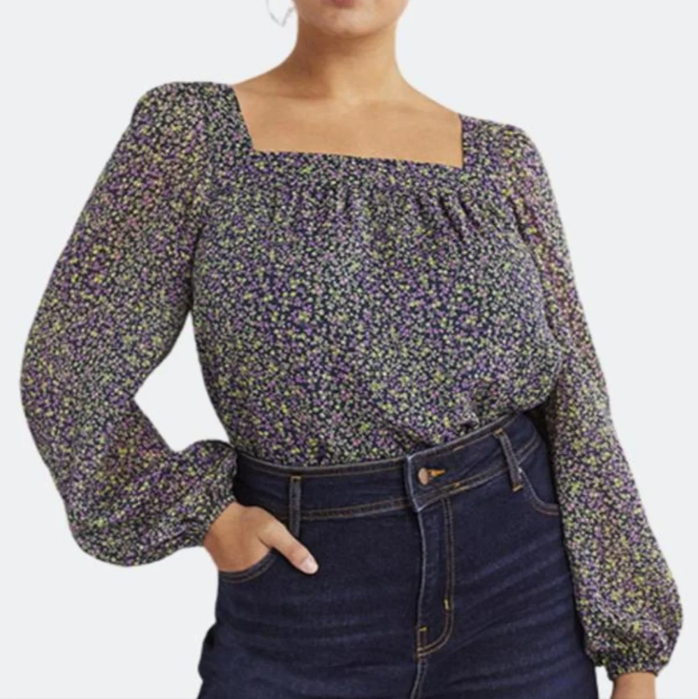 Boden Square Neck Floral Blouse Size 14 - Picture 9 of 9